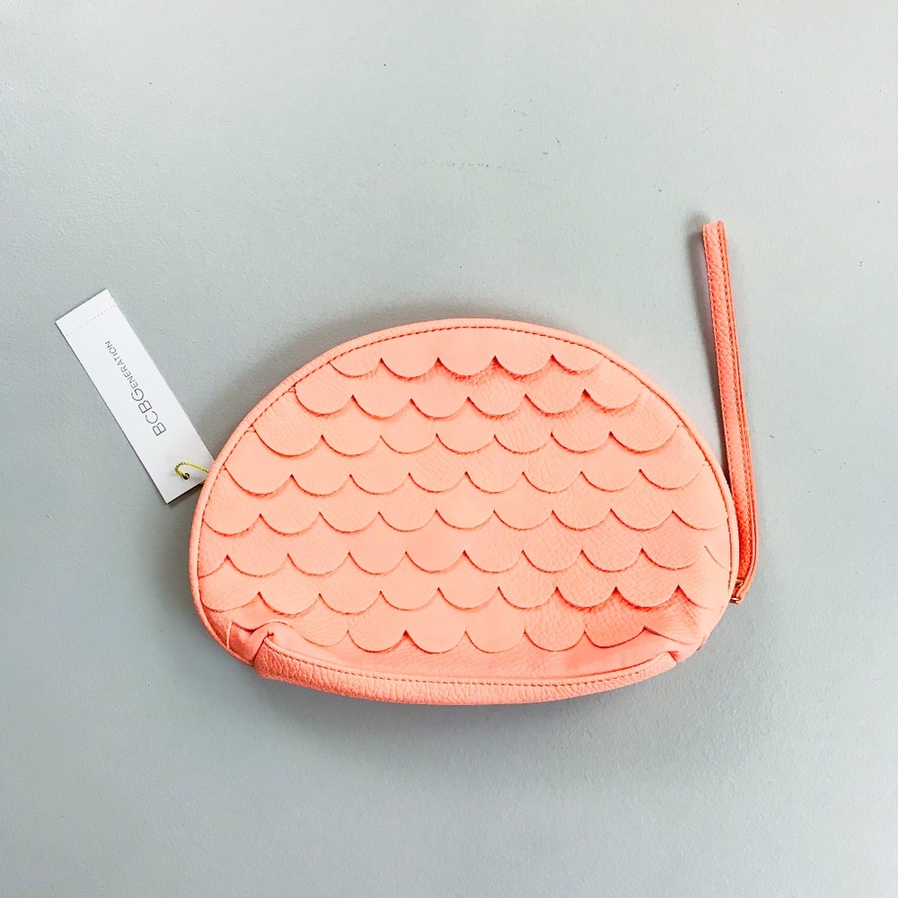 BCBGeneration Coral Scallop Clutch